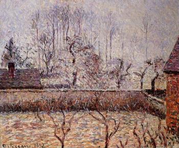 Camille Pissarro : Landscape, Frost and Fog, Eragny